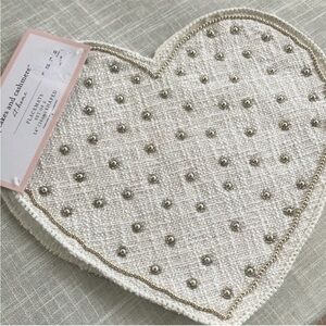 ✨NWOT! Cupcakes and Cashmere Heart Shaped Placemats - Valentine’s Day - Set of 2